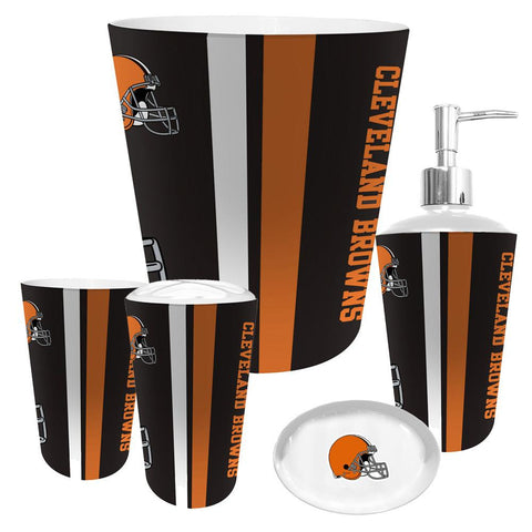 Cleveland Browns NFL Complete Bathroom Accessories 5pc Set