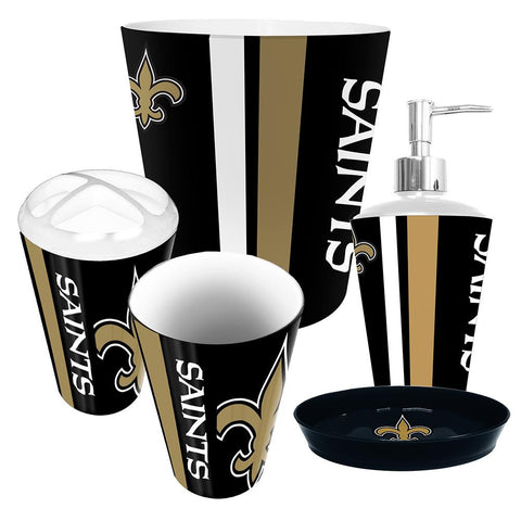 New Orleans Saints NFL Complete Bathroom Accessories 5pc Set