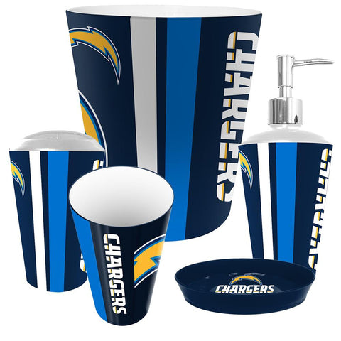 San Diego Chargers NFL Complete Bathroom Accessories 5pc Set