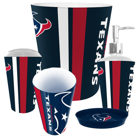 Houston Texans NFL Complete Bathroom Accessories 5pc Set