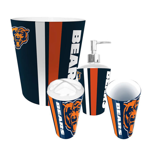 Chicago Bears NFL Complete Bathroom Accessories 4pc Set