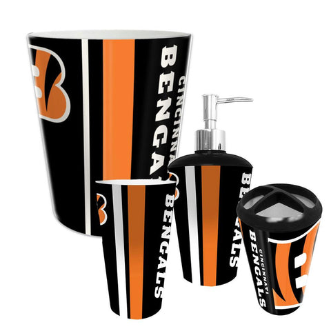 Cincinnati Bengals NFL Complete Bathroom Accessories 4pc Set