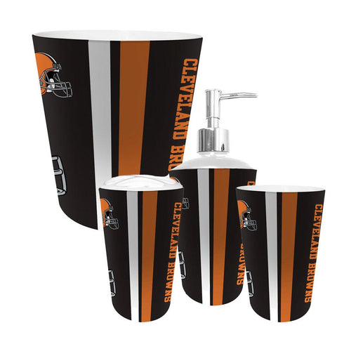 Cleveland Browns NFL Complete Bathroom Accessories 4pc Set