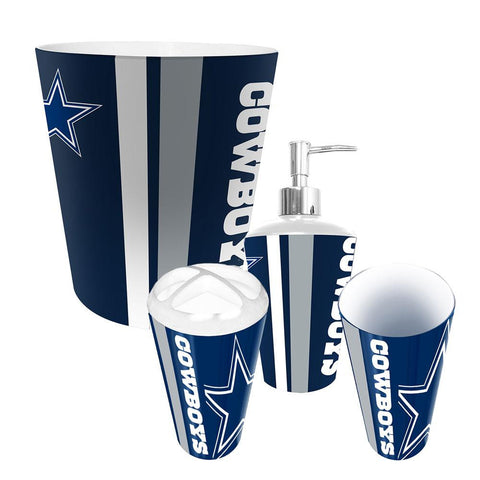 Dallas Cowboys NFL Complete Bathroom Accessories 4pc Set