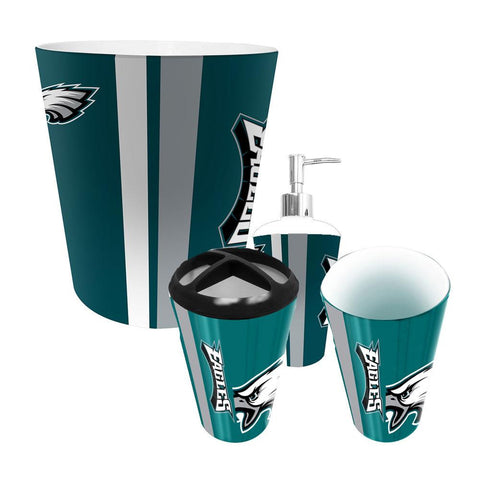 Philadelphia Eagles NFL Complete Bathroom Accessories 4pc Set