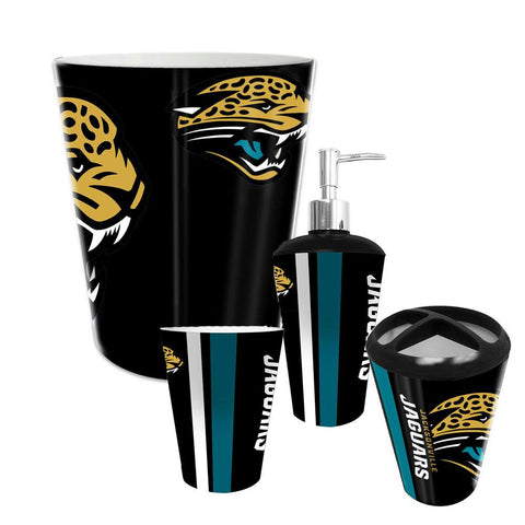 Jacksonville Jaguars NFL Complete Bathroom Accessories 4pc Set
