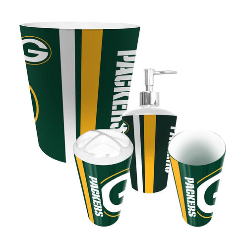 Green Bay Packers NFL Complete Bathroom Accessories 4pc Set