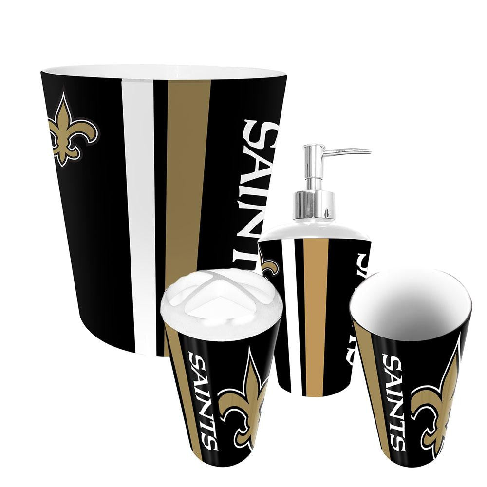 New Orleans Saints NFL Complete Bathroom Accessories 4pc Set