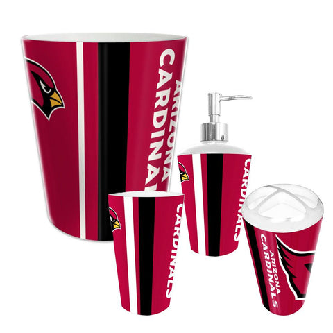 Arizona Cardinals NFL Complete Bathroom Accessories 4pc Set