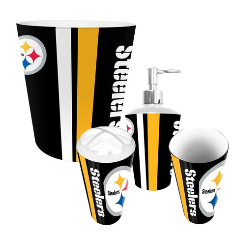 Pittsburgh Steelers NFL Complete Bathroom Accessories 4pc Set