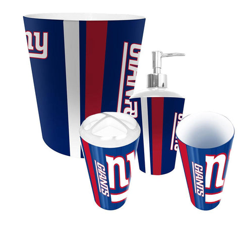 New York Giants NFL Complete Bathroom Accessories 4pc Set