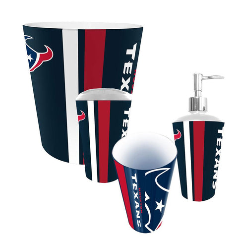 Houston Texans NFL Complete Bathroom Accessories 4pc Set
