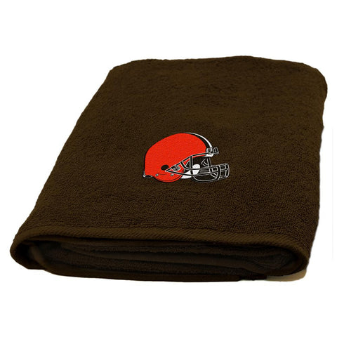 Cleveland Browns NFL Bath Towel with Embroidered Applique Logo (25x50)