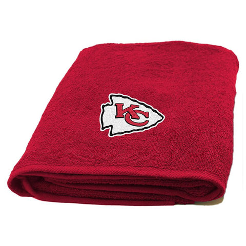 Kansas City Chiefs NFL Bath Towel with Embroidered Applique Logo (25x50)