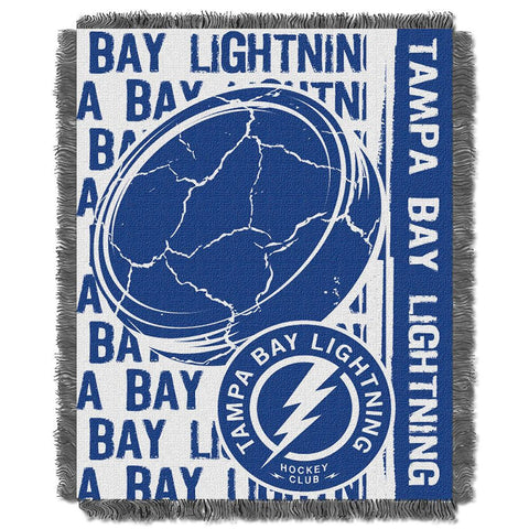 Tampa Bay Lightning NHL Triple Woven Jacquard Throw (Double Play Series) (48x60)