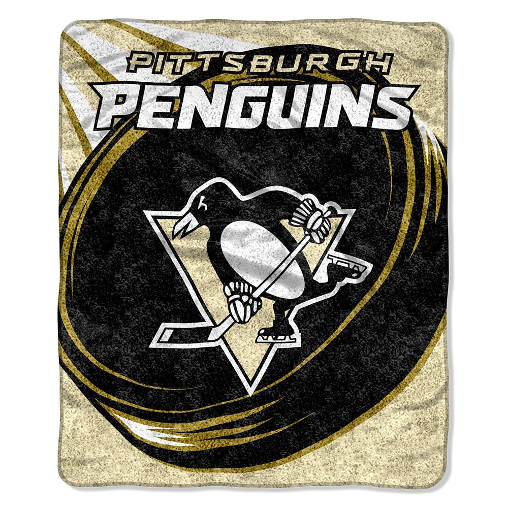 Pittsburgh Penguins NHL Sherpa Throw (Puck Series) (50x60)
