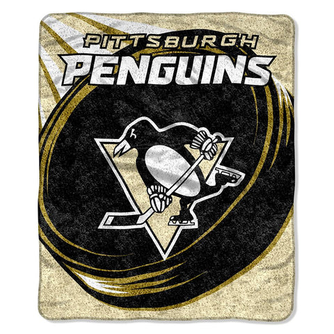 Pittsburgh Penguins NHL Sherpa Throw (Puck Series) (50x60)
