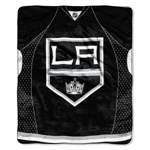 Los Angeles Kings NHL Royal Plush Raschel Blanket (Jersey Series) (50in x 60in)