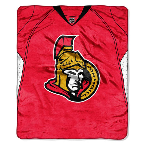 Ottawa Senators NHL Royal Plush Raschel Blanket (Jersey Series) (50in x 60in)