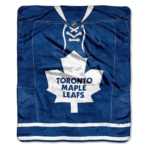 Toronto Maple Leafs NHL Royal Plush Raschel Blanket (Jersey Series) (50in x 60in)