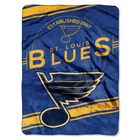 St. Louis Blues NHL Royal Plush Raschel Blanket (Stamp Series) (60x80)