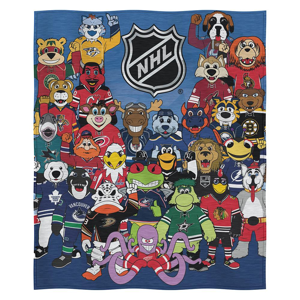 NHL ASG Mascots Sweatshirt Throw (50 x 60)