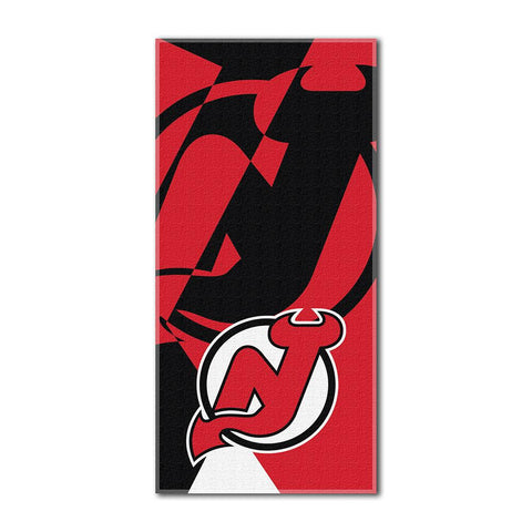 New Jersey Devils NHL ?Puzzle? Over-sized Beach Towel (34in x 72in)