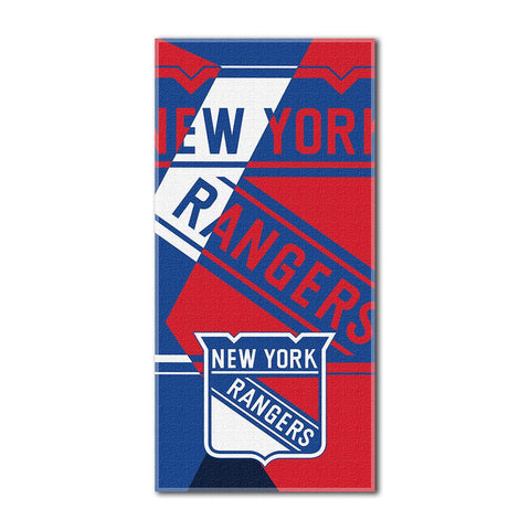 New York Rangers NHL ?Puzzle? Over-sized Beach Towel (34in x 72in)