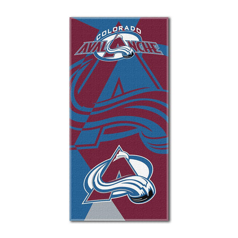 Colorado Avalanche NHL ?Puzzle? Over-sized Beach Towel (34in x 72in)