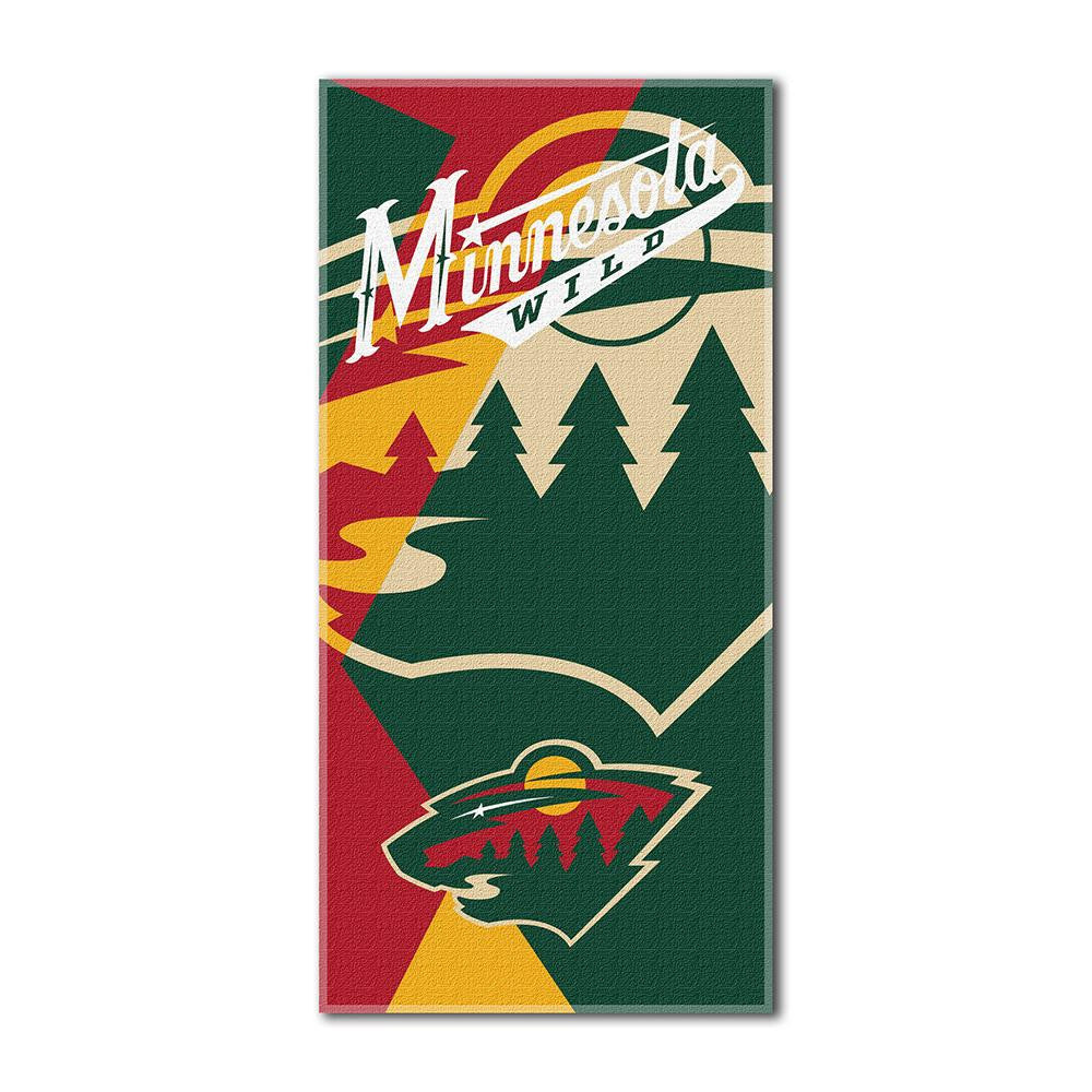 Minnesota Wild NHL ?Puzzle? Over-sized Beach Towel (34in x 72in)