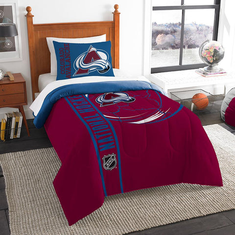 Colorado Avalanche NHL Printed Comforter & Sham Set (Twin) (64 x 86)