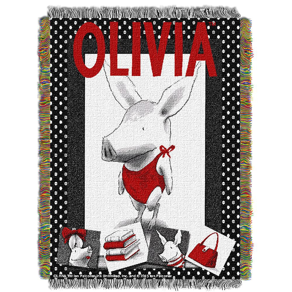 Dreamworks Olivia Star  Woven Tapestry Throw (48inx60in)
