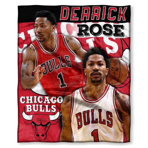 Chicago Bulls NBA Derrick Rose Silk Touch Throw (50in x 60in)