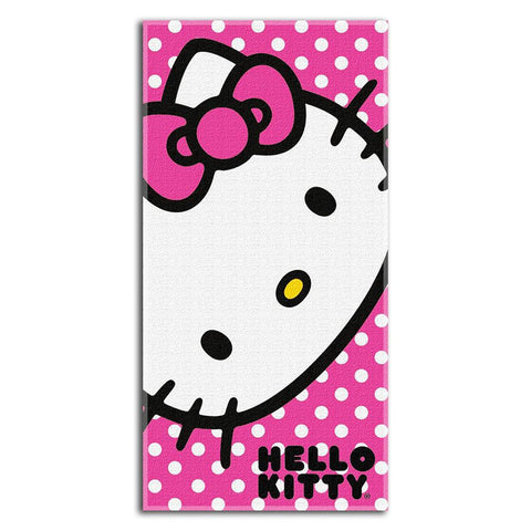 Hello Kitty Happy Kitty  Beach Towels (28in x 58in)
