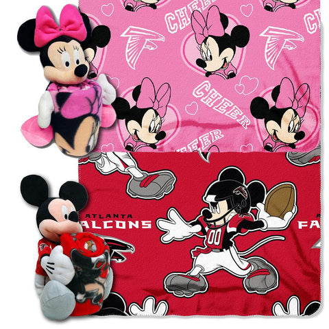 Atlanta Falcons NFL Mickey and Minnie Mouse Throw Combo