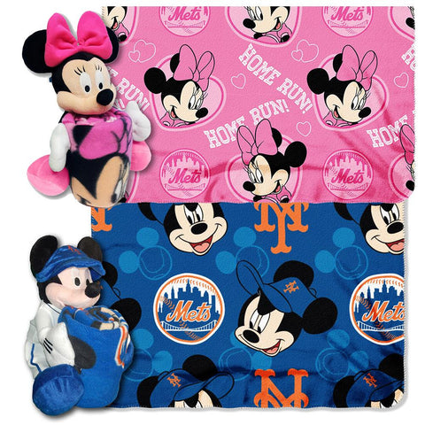 New York Mets MLB Mickey and Minnie Mouse Throw Combo