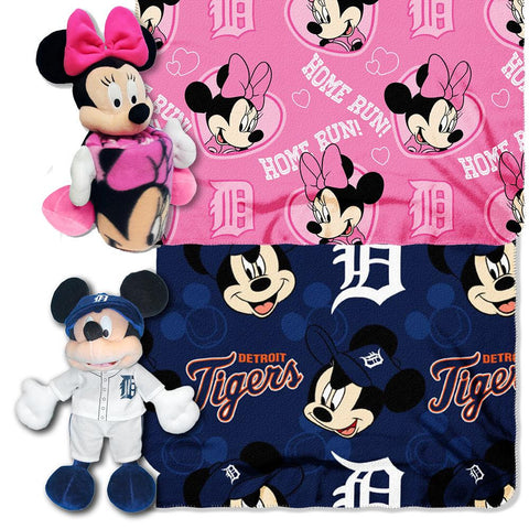 Detroit Tigers MLB Mickey and Minnie Mouse Throw Combo