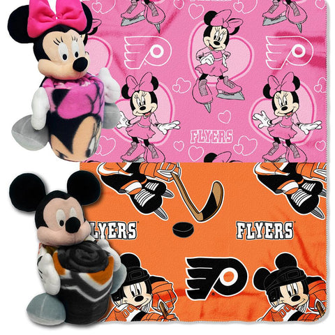 Philadelphia Flyers NHL Mickey and Minnie Mouse Throw Combo