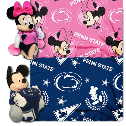 Penn State Nittany Lions NCAA Mickey and Minnie Mouse Throw Combo