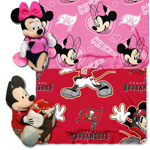 Tampa Bay Buccaneers NFL Mickey and Minnie Mouse Throw Combo