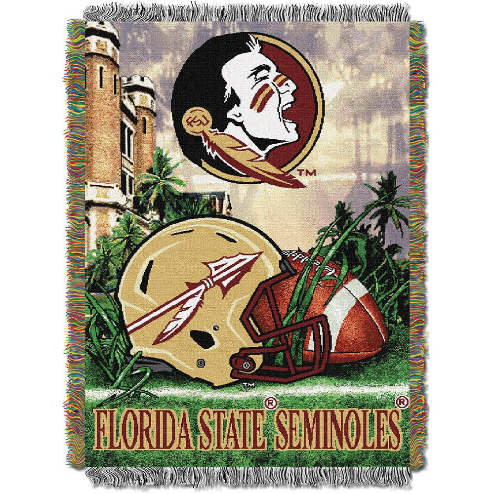 Florida State Seminoles NCAA Woven Tapestry Throw (Home Field Advantage) (48x60)