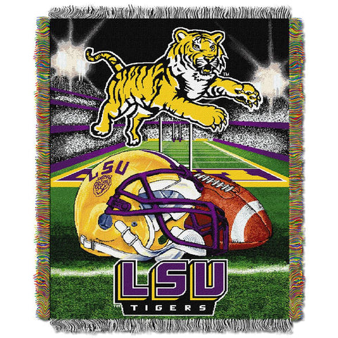 Louisiana State Tigers (LSU) NCAA Woven Tapestry Throw (Home Field Advantage) (48x60)