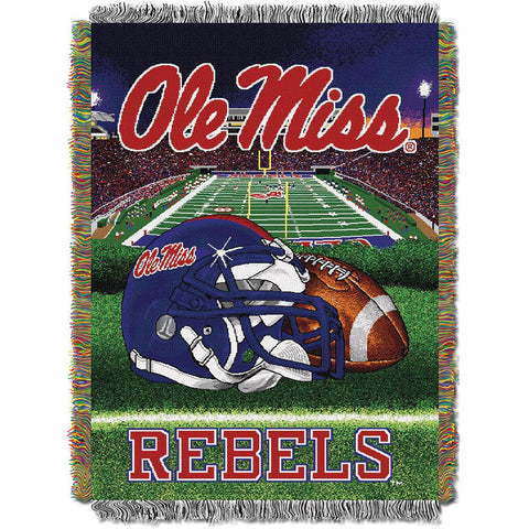 Mississippi Rebels NCAA Woven Tapestry Throw (Home Field Advantage) (48x60)