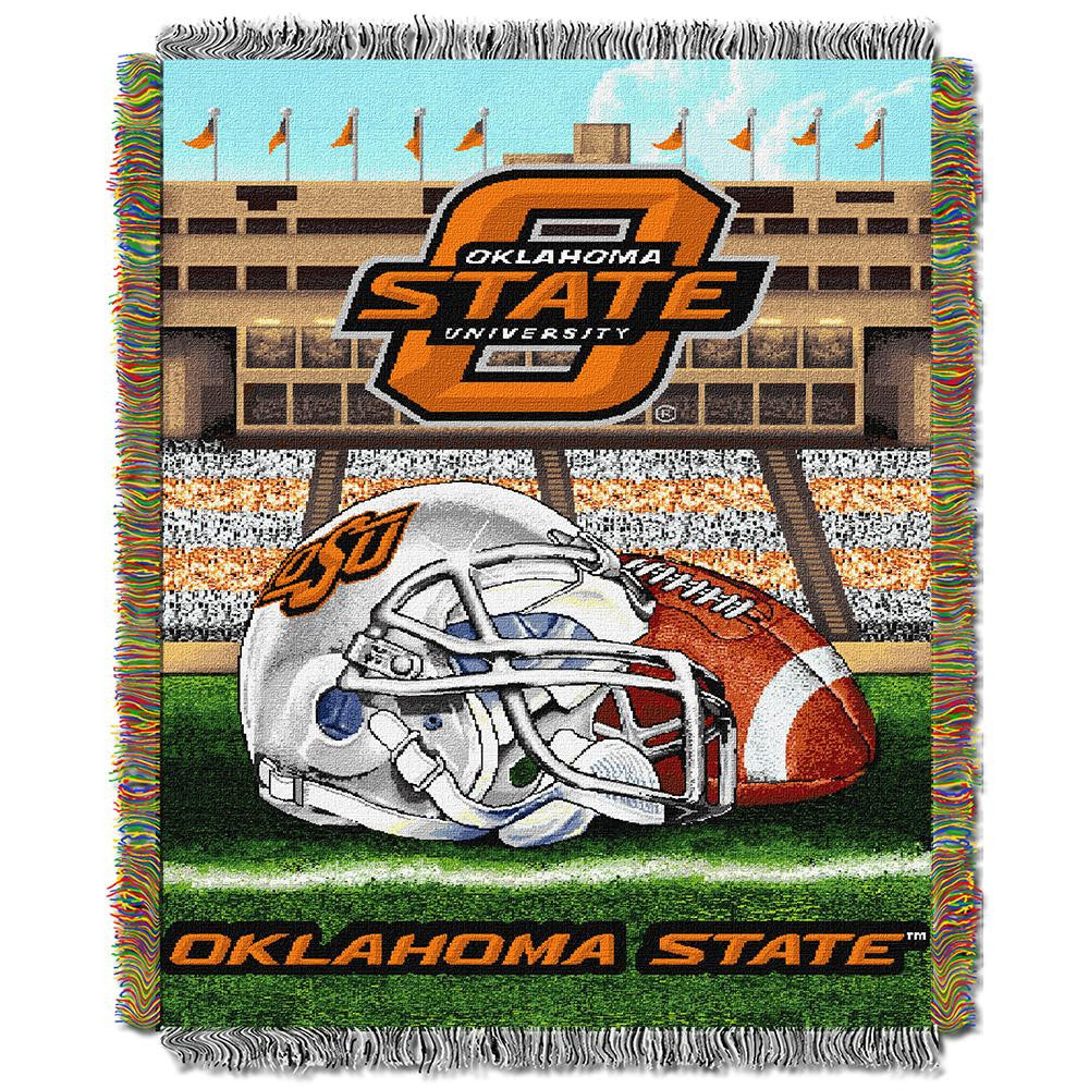 Oklahoma State Cowboys NCAA Woven Tapestry Throw (Home Field Advantage) (48x60)