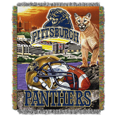 Pittsburgh Panthers NCAA Woven Tapestry Throw (Home Field Advantage) (48x60)