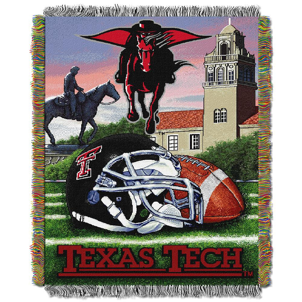 Texas Tech Red Raiders NCAA Woven Tapestry Throw (Home Field Advantage) (48x60)
