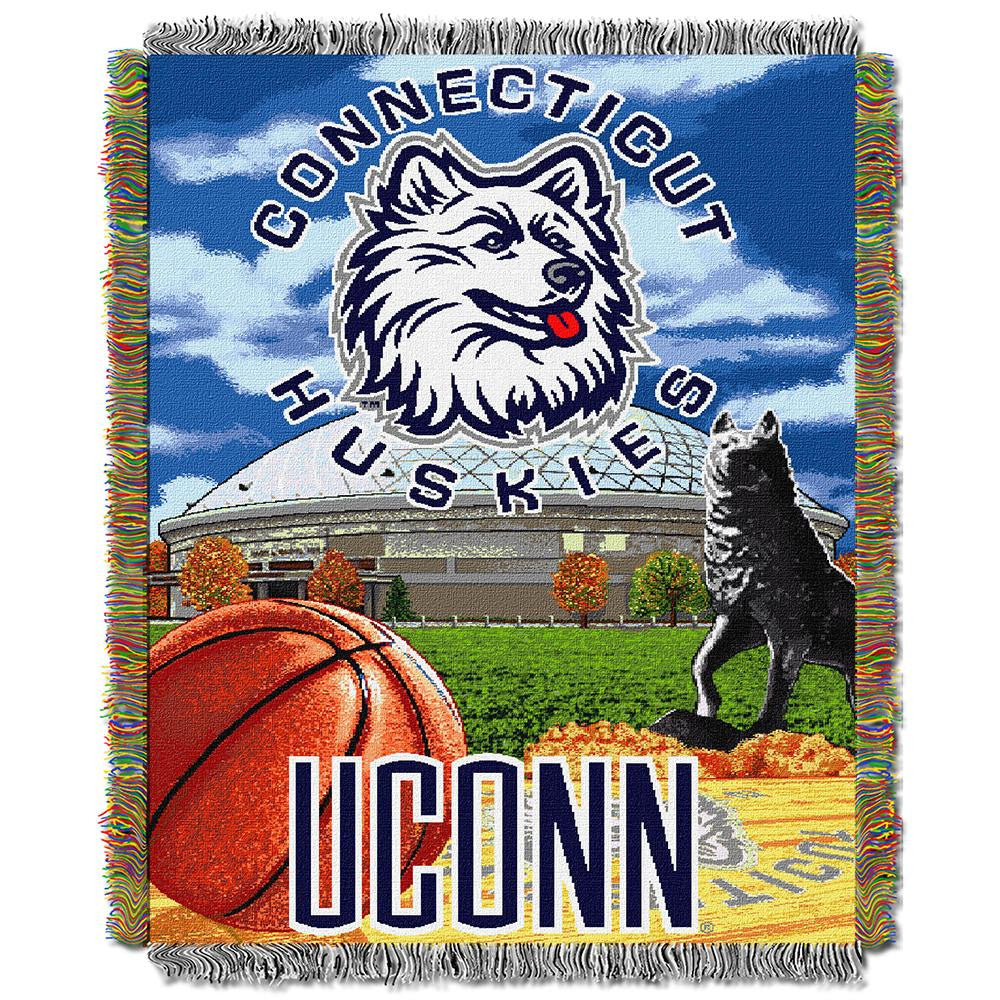 Connecticut Huskies NCAA Woven Tapestry Throw (Home Field Advantage) (48x60)