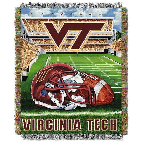 Virginia Tech Hokies NCAA Woven Tapestry Throw (Home Field Advantage) (48x60)