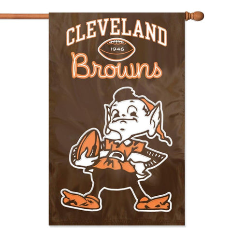 Cleveland Browns NFL Applique Banner Flag (44x28) (Elf Flag)