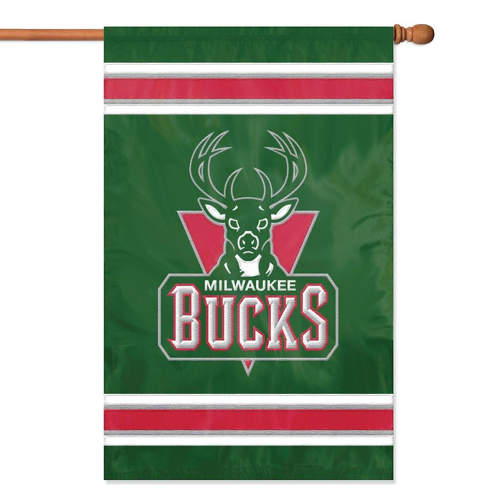 Milwaukee Bucks NBA Applique Banner Flag (44x28)